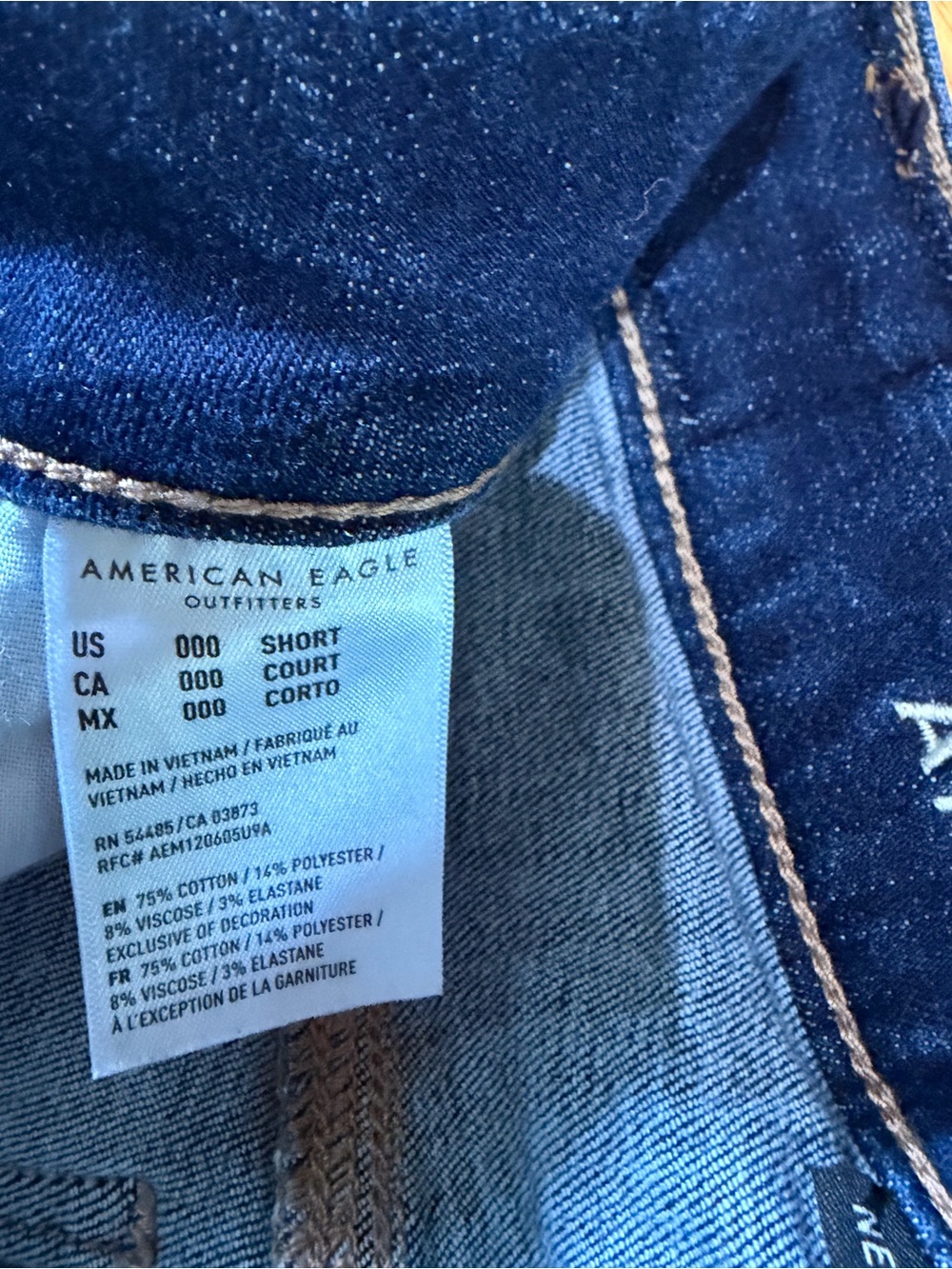 American Eagle Outfitters Dark Blue Skinny Jeans. Size 000 short. - Picture 5 of 7
